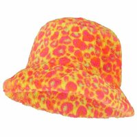 Bucket Hat Pluche - Fluor Multicolor - Neon Party - Volwassenen Bucket Hat Pluche - Fluor Multicolor - Neon Party - Volwassenen