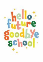 Wenskaart Geslaagd - Hello Future Goodbye School - met Envelop