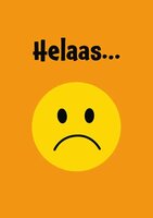 Wenskaart Geslaagd - Smiley Helaas - met Envelop