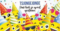 Wenskaart Geslaagd - Tsjongejonge Goed Gedaan - met Envelop
