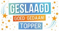 Wenskaart Geslaagd - Goed Gedaan Topper - met Envelop