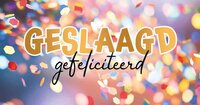 Wenskaart Geslaagd - Gefeliciteerd Confetti Wazig - met Envelop
