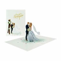 Wenskaart Kiriori 3D- Bruidspaar Huwelijk - met Envelop 
