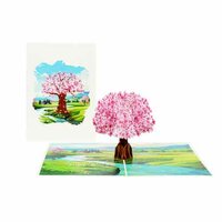Wenskaart Kiriori 3D- Japense Kersenbloesem - met Envelop 
