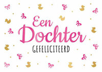 Wenskaart Daisy - Een Dochter Gefeliciteerd - met Envelop