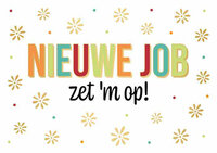 Wenskaart Daisy - Nieuwe Job Zet 'm Op - met Envelop