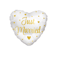 Folieballon - Huwelijk - Just Married - 45 cm - Helium- en Luchtvulling Folieballon - Huwelijk - Just Married - 45 cm - Helium- en Luchtvulling