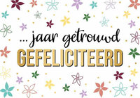 Wenskaart Daisy - Jaar Getrouwd Gefeliciteerd - met Envelop Wenskaart Daisy - Jaar Getrouwd Gefeliciteerd - met Envelop