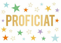 Wenskaart Daisy - Proficiat Sterren - met Envelop