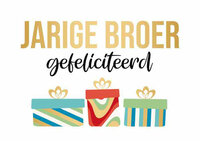 Wenskaart Daisy - Jarige Broer Gefeliciteerd - met Envelop