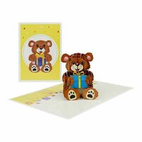 Wenskaart Kiriori 3D - Beertje Cadeau - met Envelop 