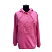 Hoodie Roze Embossed - Amsterdam Bike Town - Katoen - Volwassenen