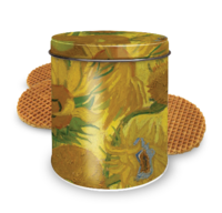 Stroopwafel Blik van Gogh - Sunflower - Inclusief Stroopwafels
