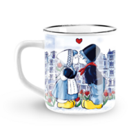 Mok Kussend Paartje - Retromok Keramiek Delftsblauw