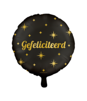 Folieballon Classy - Gefeliciteerd - 45 cm - Helium- en Luchtvulling Folieballon Classy - Gefeliciteerd - 45 cm - Helium- en Luchtvulling