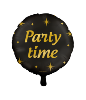 Folieballon Classy - Party Time - 45 cm - Helium- en Luchtvulling Folieballon Classy - Party Time - 45 cm - Helium- en Luchtvulling