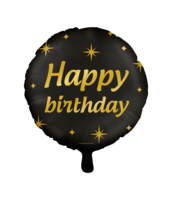 Folieballon Classy - Happy Birthday - 45 cm - Helium- en Luchtvulling Folieballon Classy - Happy Birthday - 45 cm - Helium- en Luchtvulling