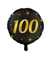 Folieballon Classy - 100 jaar - 45 cm - Helium- en Luchtvulling Folieballon Classy - 100 jaar - 45 cm - Helium- en Luchtvulling