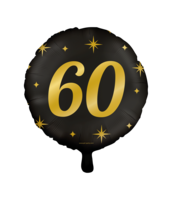 Folieballon Classy - 60 jaar - 45 cm - Helium- en Luchtvulling Folieballon Classy - 60 jaar - 45 cm - Helium- en Luchtvulling