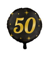 Folieballon Classy - 50 jaar - 45 cm - Helium- en Luchtvulling Folieballon Classy - 50 jaar - 45 cm - Helium- en Luchtvulling
