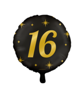 Folieballon Classy - 16 jaar - 45 cm - Helium- en Luchtvulling Folieballon Classy - 16 jaar - 45 cm - Helium- en Luchtvulling