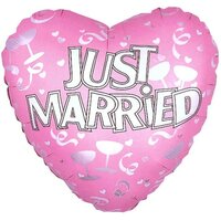 Folieballon - Vrijgezellen - Just Married - 45 cm - Helium- en Luchtvulling Folieballon - Vrijgezellen - Just Married - 45 cm - Helium- en Luchtvulling