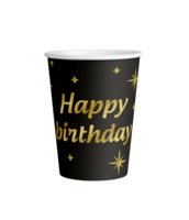 Bekertjes Classy - Happy Birthday - 8 stuks