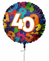Folieballon Cijfers - 40 jaar - 45 cm - Helium- en Luchtvulling Folieballon Cijfers - 40 jaar - 45 cm - Helium- en Luchtvulling