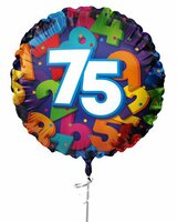 Folieballon Cijfers - 75 jaar - 45 cm - Helium- en Luchtvulling Folieballon Cijfers - 75 jaar - 45 cm - Helium- en Luchtvulling