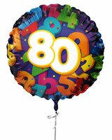 Folieballon Cijfers - 80 jaar - 45 cm - Helium- en Luchtvulling Folieballon Cijfers - 80 jaar - 45 cm - Helium- en Luchtvulling