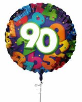 Folieballon Cijfers - 90 jaar - 45 cm - Helium- en Luchtvulling Folieballon Cijfers - 90 jaar - 45 cm - Helium- en Luchtvulling