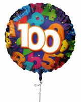 Folieballon Cijfers - 100 jaar - 45 cm - Helium- en Luchtvulling Folieballon Cijfers - 100 jaar - 45 cm - Helium- en Luchtvulling