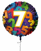 Folieballon Cijfers - 7 jaar - 45 cm - Helium- en Luchtvulling Folieballon Cijfers - 7 jaar - 45 cm - Helium- en Luchtvulling