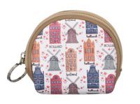 Portemonnee klein - Wit Holland Huisjes en Molens - Souvenir