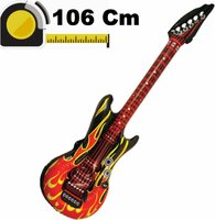 Opblaasbare Gitaar Vlammen - Flame Gitar - Muziekinstrument - 106 cm
