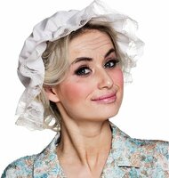 Grootmoeder Muts - Granny Diadeem Wit - Volwassenen