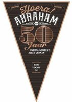 Puntvlag - Abraham 50 - Zwart-Goud - 150 x 100 cm Puntvlag - Abraham 50 - Zwart-Goud - 150 x 100 cm