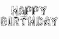 Folieballonnen - Happy Birthday - Zilver - 38 cm
