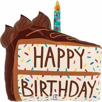 Folieballon - Happy Birthday Stukje Taart - 71 cm - Helium- en Luchtvulling Folieballon - Happy Birthday Stukje Taart - 71 cm - Helium- en Luchtvulling