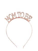 Diadeem Gender Reveal - Mom To Be - Rosé Goud met Steentjes