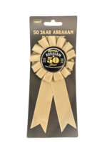 Rozet - Abraham 50 - Goud-Zwart Rozet - Abraham 50 - Goud-Zwart
