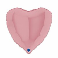 Folieballon Hart Mat - Roze - 45 cm - Helium- en Luchtvulling Folieballon Hart Mat - Roze - 45 cm - Helium- en Luchtvulling