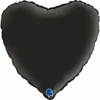 Folieballon Hart - Zwart - 45 cm - Helium- en Luchtvulling Folieballon Hart - Zwart - 45 cm - Helium- en Luchtvulling