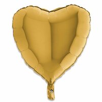Folieballon Hart - Lichtgoud - 45 cm - Helium- en Luchtvulling Folieballon Hart - Lichtgoud - 45 cm - Helium- en Luchtvulling