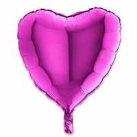 Folieballon Hart - Paars - 45 cm - Helium- en Luchtvulling Folieballon Hart - Paars - 45 cm - Helium- en Luchtvulling