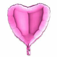 Folieballon Hart - Fuchsia - 45 cm - Helium- en Luchtvulling Folieballon Hart - Fuchsia - 45 cm - Helium- en Luchtvulling