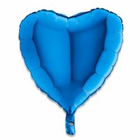 Folieballon Hart - Blauw  - 45 cm - Helium- en Luchtvulling Folieballon Hart - Blauw  - 45 cm - Helium- en Luchtvulling