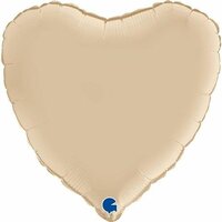 Folieballon Hart - Cream - 45 cm - Helium- en Luchtvulling Folieballon Hart - Cream - 45 cm - Helium- en Luchtvulling
