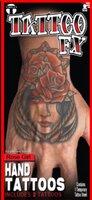 Plak Tattoo - Hand Tattoo - Rose Girl