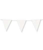 Versiering Vlaggenlijn - Glitter Wit - Papier - 6 meter
